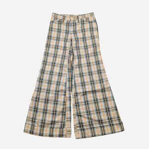 Vintage Male Brand 70s Plaid Disco Flare Pants Talon Zip Size 30*32